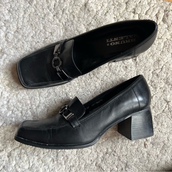 Bruno Valenti Maine Square Toed Block Heeled Loafers - Picture 11 of 11